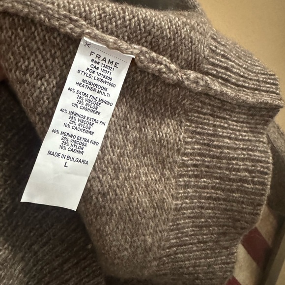 FRAME Fair Isle Crewneck Sweater  Sz Large like new - Picture 15 of 15